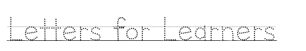 Letters for Learners font preview